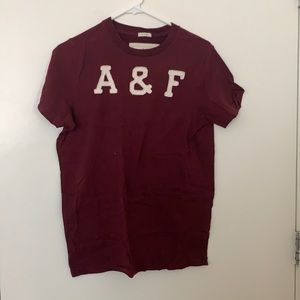 Abercrombie scoop neck logo tee